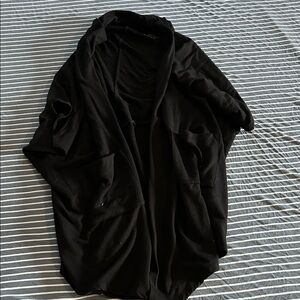 Beyond Yoga Black Open-Front Cozy Cardigan Sweater